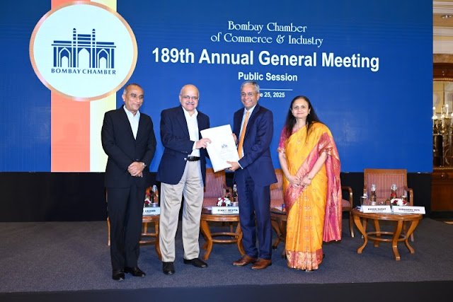 CEO NITI Aayog B.V.R Subrahmanyam delivers impactful message at Bombay Chamber’s 189th AGM; Rajiv Anand takes over as Chamber president